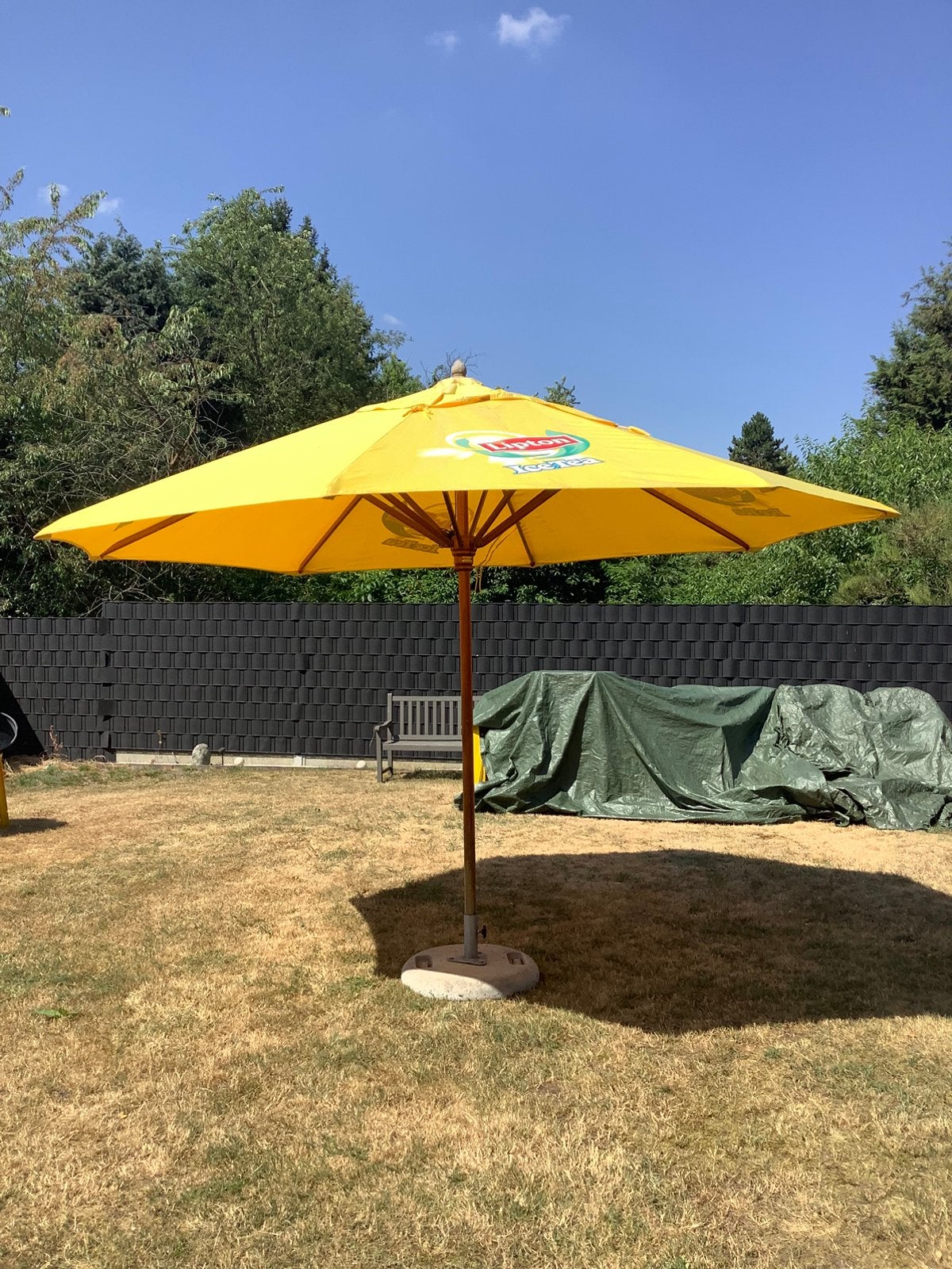 Grote zware Ice Tea Parasol te koop. 3,75 m, Enlèvement, Comme neuf