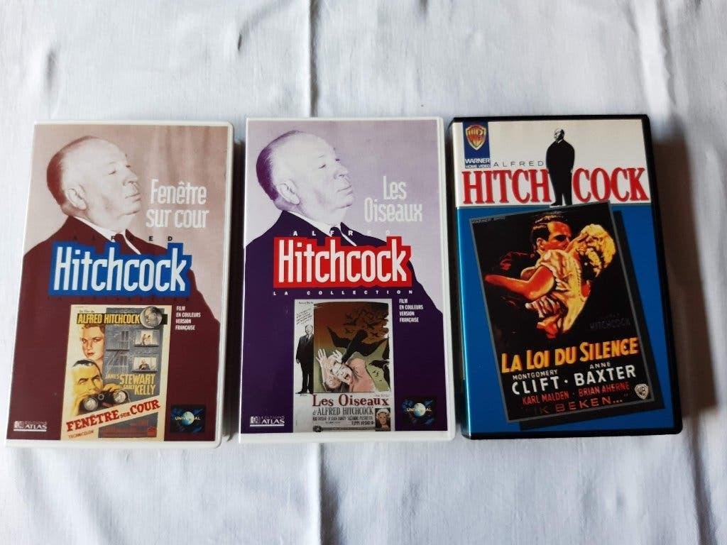 Lot de 3 cassettes vidéo films d'Alfred Hitchcock, Enlèvement, Thrillers et Policier