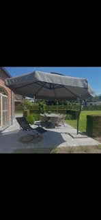 Tuinparasol, Tuin en Terras, Ophalen, Verstelbaar, Gebruikt, Zweefparasol