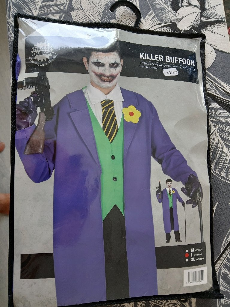 Déguisement de clown tueur joker Halloween taille L, Enlèvement ou Envoi, Comme neuf, Garçon