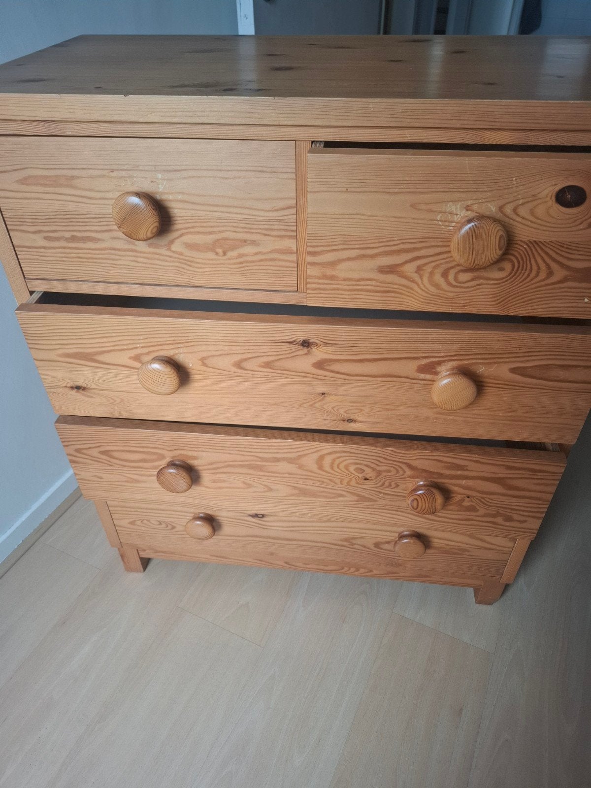 Deense grenen ladekast - 5 laden - 78x40x90cm, Huis en Inrichting, Kasten | Ladekasten, Grenenhout, Ophalen