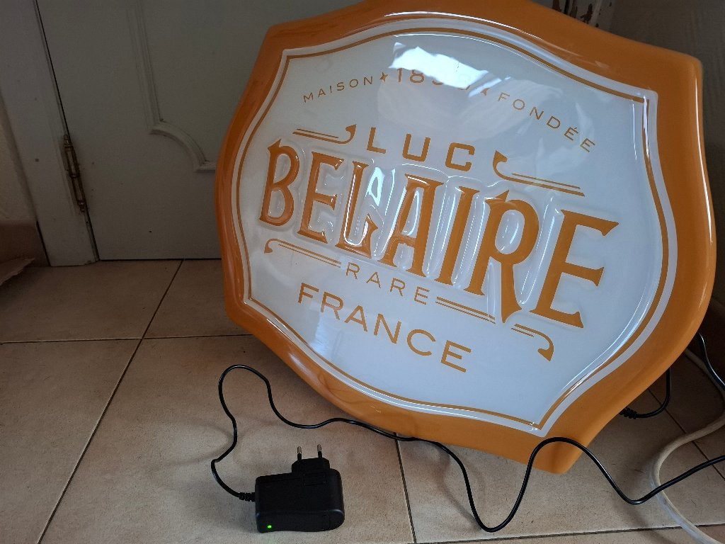 enseigne lumineuse champagne Luc Belaire publicité lumineuse, Enlèvement ou Envoi, Neuf, Table lumineuse ou lampe (néon)