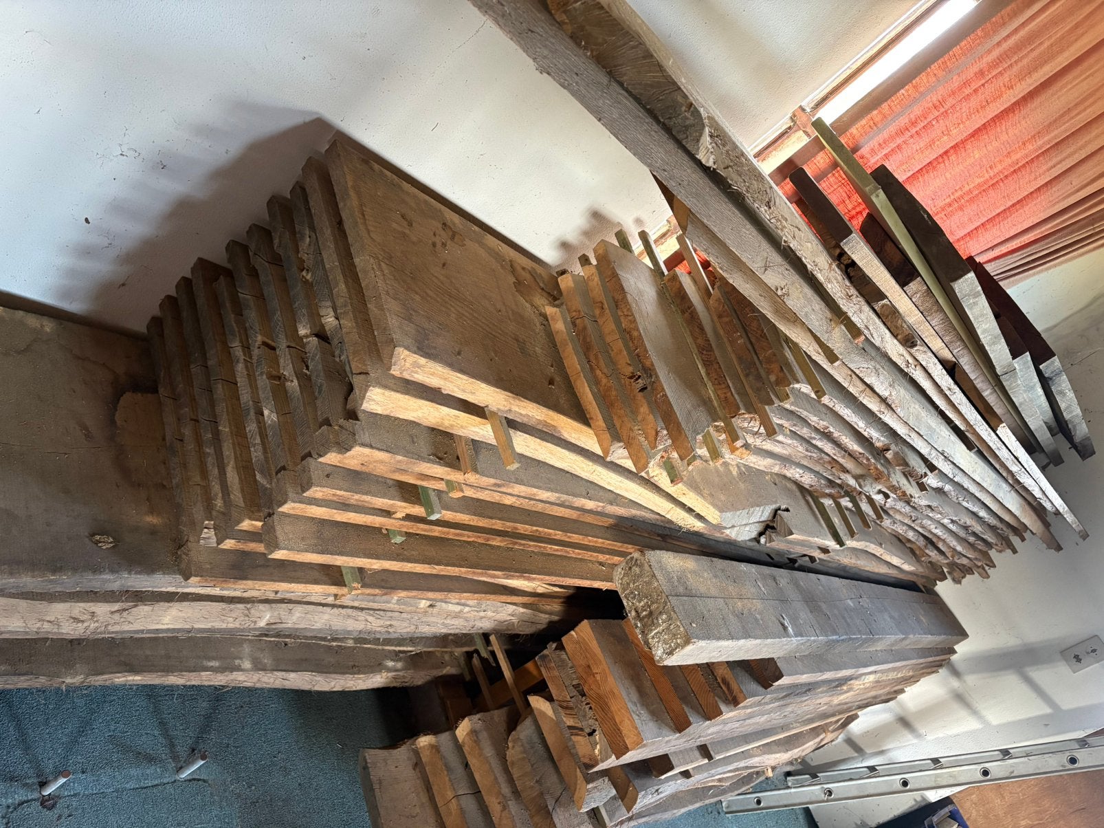 Lot de bois dur sec, Bricolage & Construction, Bois & Planches, Comme neuf, Chêne, Enlèvement