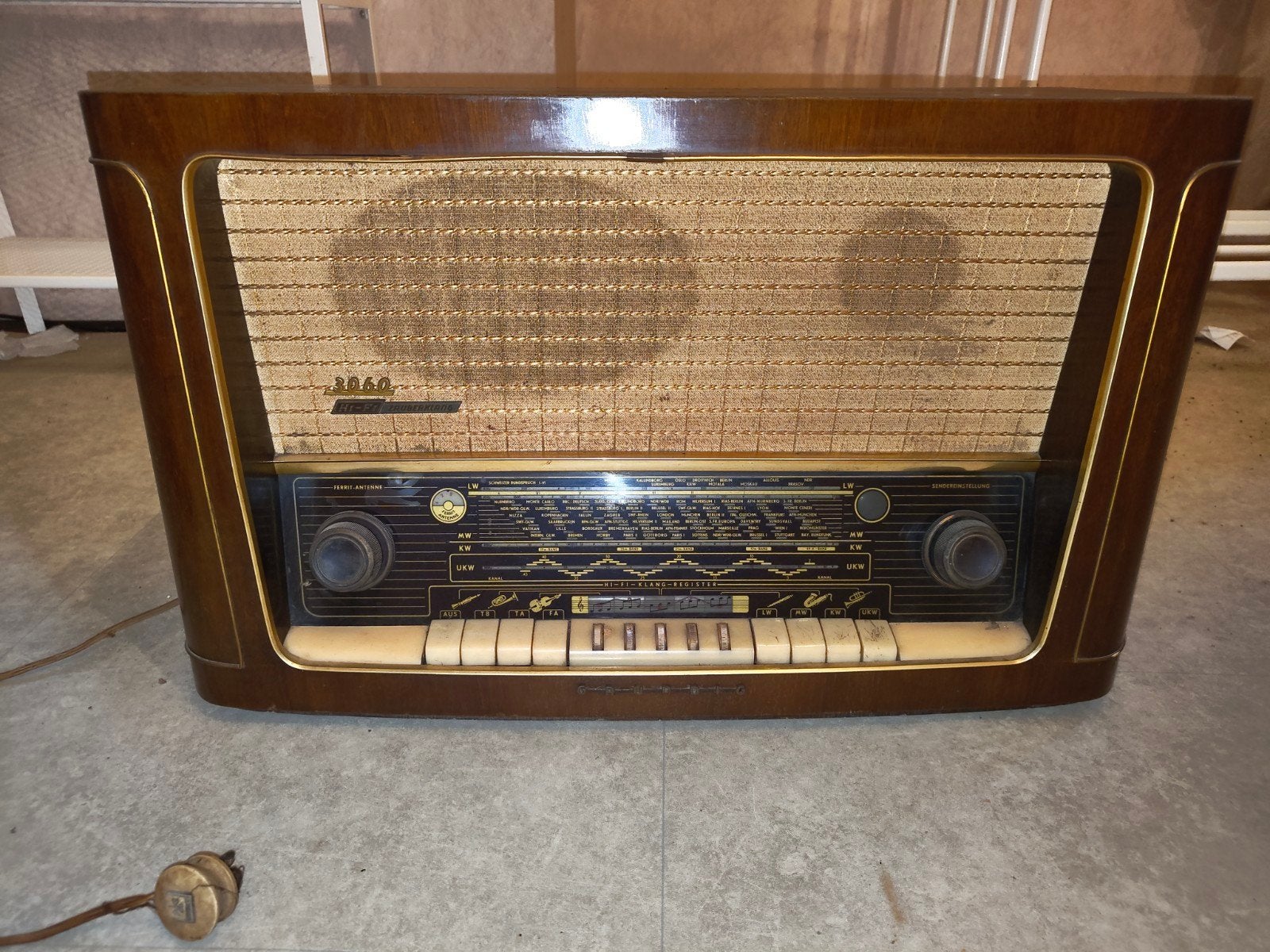 Grundig Type 3060a Hi-Fi buizenradio – vintage jaren '50, Enlèvement