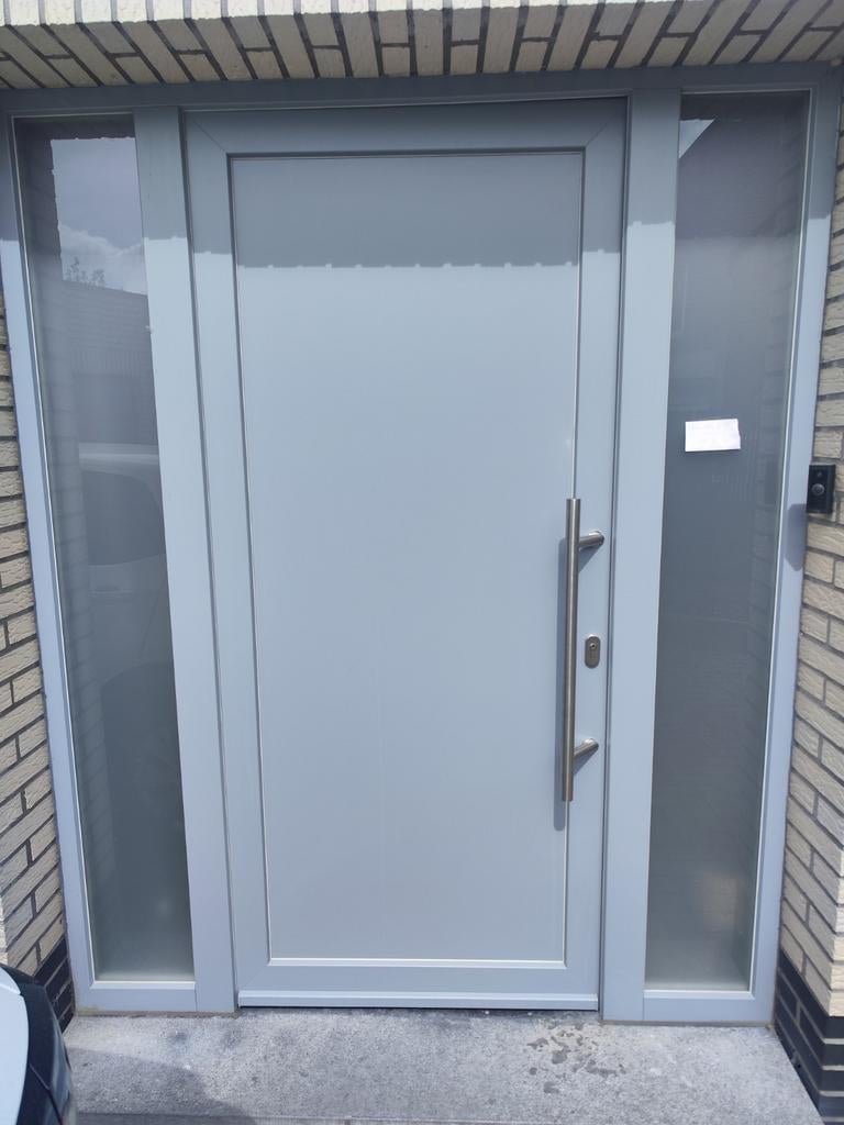 Voordeur pvc 3 punt veiligheidslot met 2 ramen, Ophalen