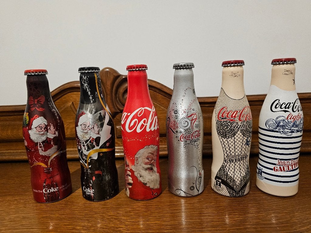 Lot 6 bouteilles aluminium collector Coca-Cola (Pleines), Verzamelen, Ophalen, Zo goed als nieuw, Overige typen