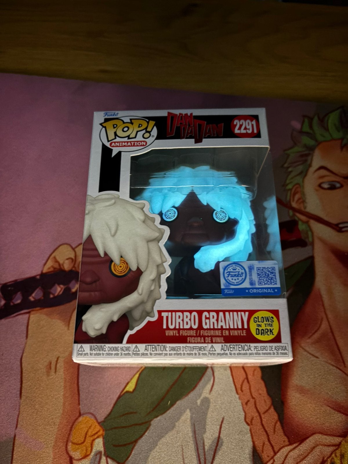 Dandadan 2291 Funko Pop! Animation Turbo Granny Glow Dark, Ophalen of Verzenden, Zo goed als nieuw