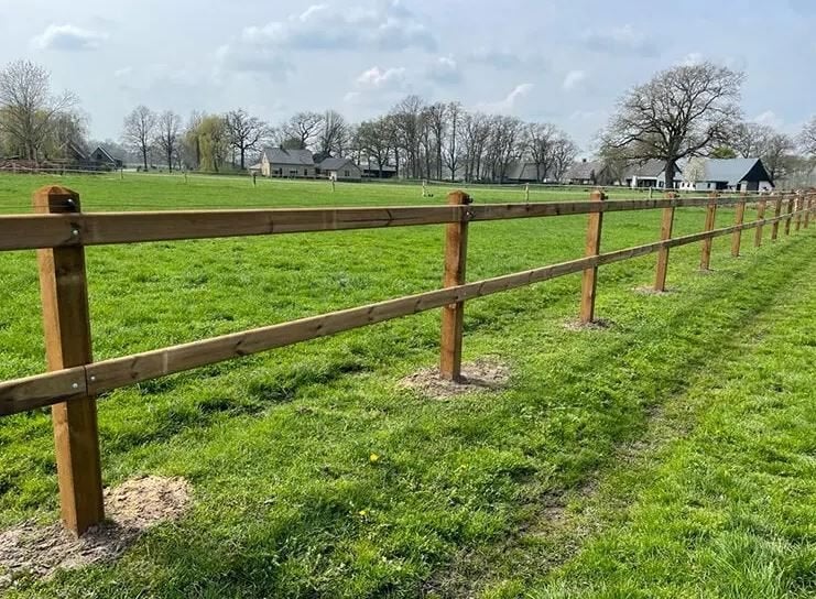 23. Houten hekwerk | hekwerken | paarden omheining, Jardin & Terrasse, Enlèvement ou Envoi, Neuf, Bois, Porte du jardin