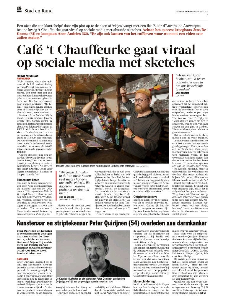 Ik zoek artikel uit Gazet van Antwerpen van vrijdag, Boeken, Tijdschriften en Kranten, Verzenden, Krant