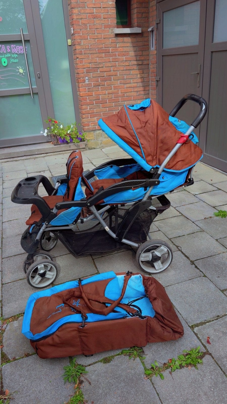 Dubble kinderwagen, Kinderen en Baby's, Ophalen, Zo goed als nieuw, Kinderwagen