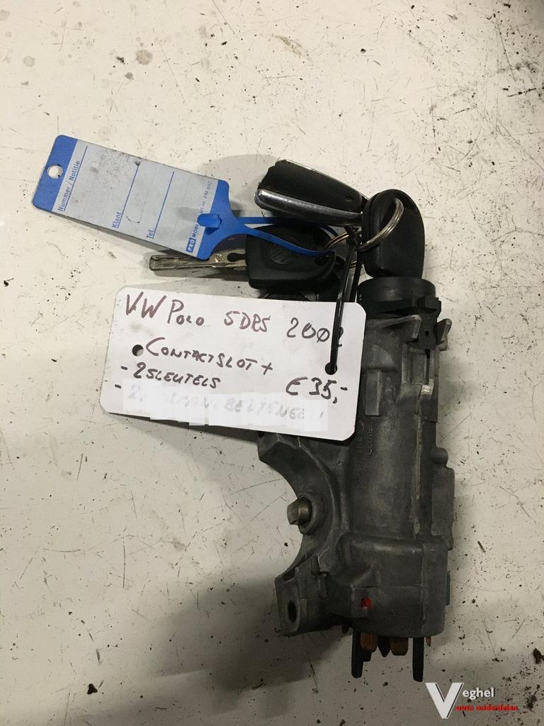 Vw Polo 1.4 16v 5drs 2002 Contactslot met 2 sleutels, Auto-onderdelen, Gebruikt, -, -, Ophalen of Verzenden