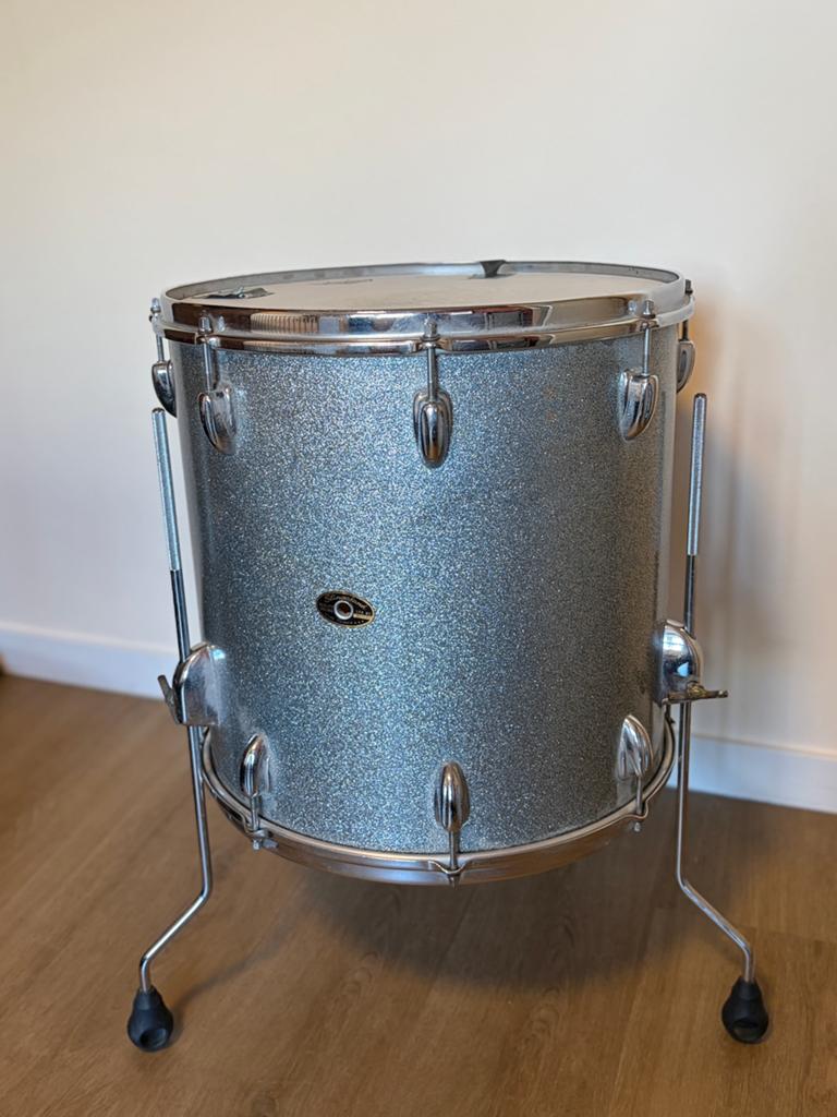 Slingerland floor tom 16” silver sparkle, Muziek en Instrumenten, Drumstellen en Slagwerk, Ophalen of Verzenden, Zo goed als nieuw