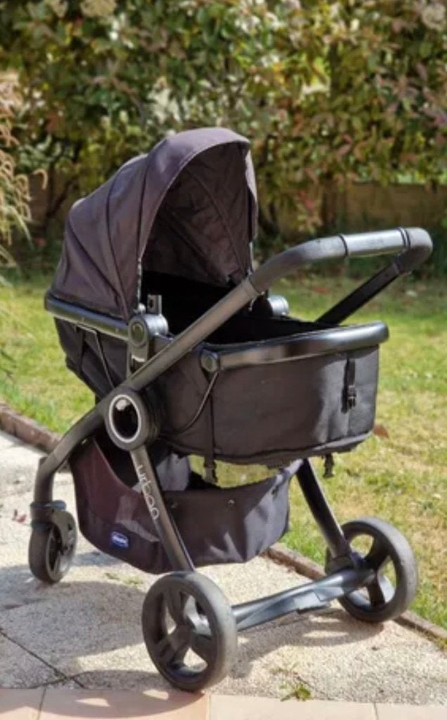 Poussette trio Chicco, Kinderen en Baby's, Gebruikt, Verstelbare duwstang, Ophalen, Kinderwagen