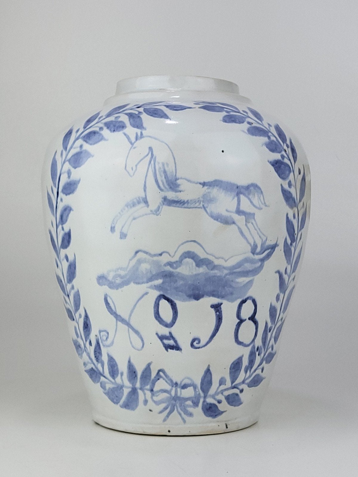 Zeldzame antieke 18e-Eeuwse Delfts/ Faience Apothekerspot, Ophalen of Verzenden
