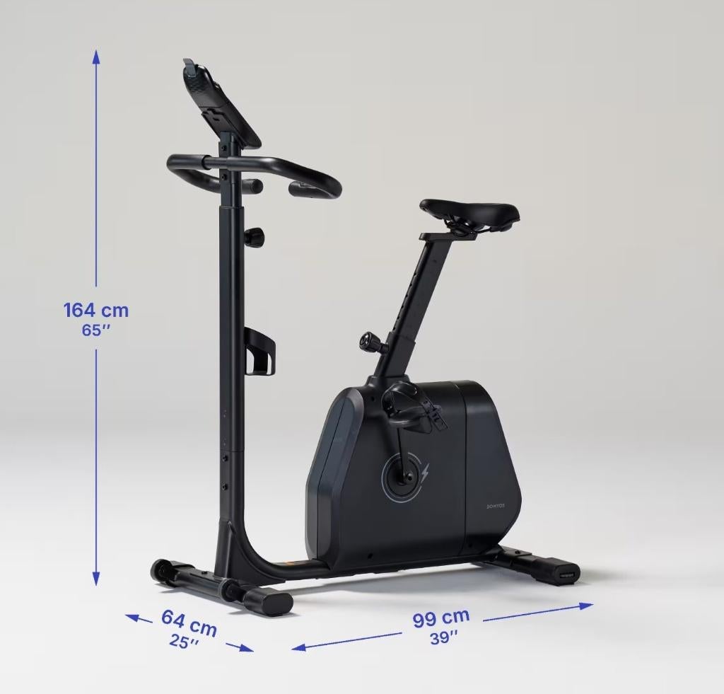 Vélo d'appartement avec résistance motorisée, Domyos EB520 B, Neuf, Jambes, Aluminium, Enlèvement