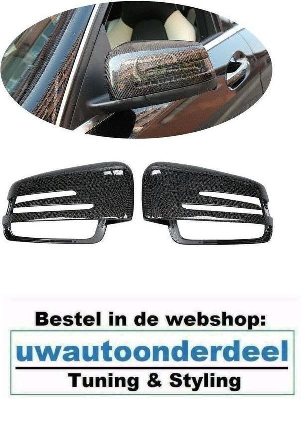 Spiegel Carbon Look Spiegelkappen Voor MB C klasse W204, Verzenden