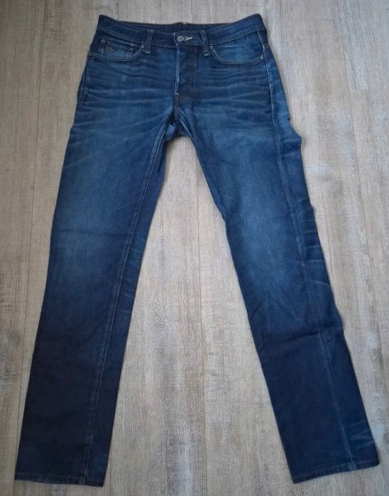 G-Star 3301 Donkerblauwe Spijkerbroek W32 L34, Kleding | Heren, Blauw, W32 (confectie 46) of kleiner, Ophalen of Verzenden, G-star