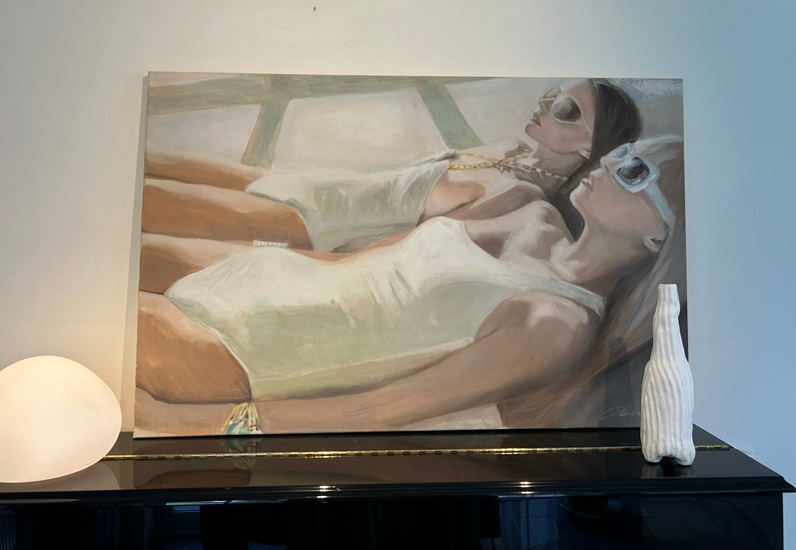 Prachtig schilderij van Isabella Theys , 115 cm / 75cm, Antiek en Kunst, Kunst | Schilderijen | Modern, Ophalen of Verzenden, Gesigneerd