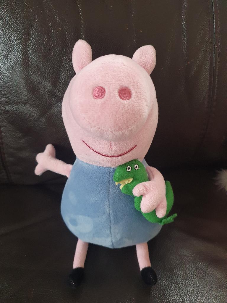 Peppa Pig George knuffel van Ty (ongeveer 29 cm), Peppa Pig, Ophalen of Verzenden, Zo goed als nieuw, Ty
