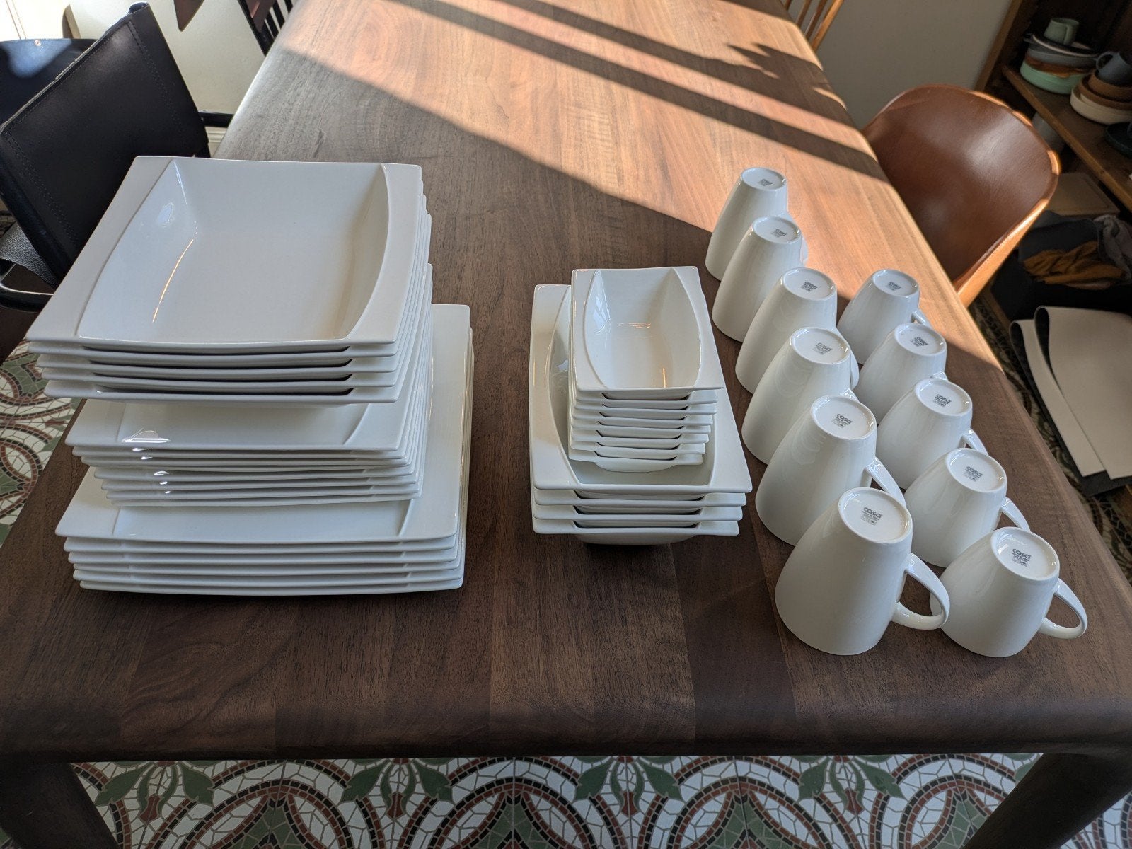wit servies, Huis en Inrichting, Ophalen, Gebruikt, Klassiek, Bord(en)