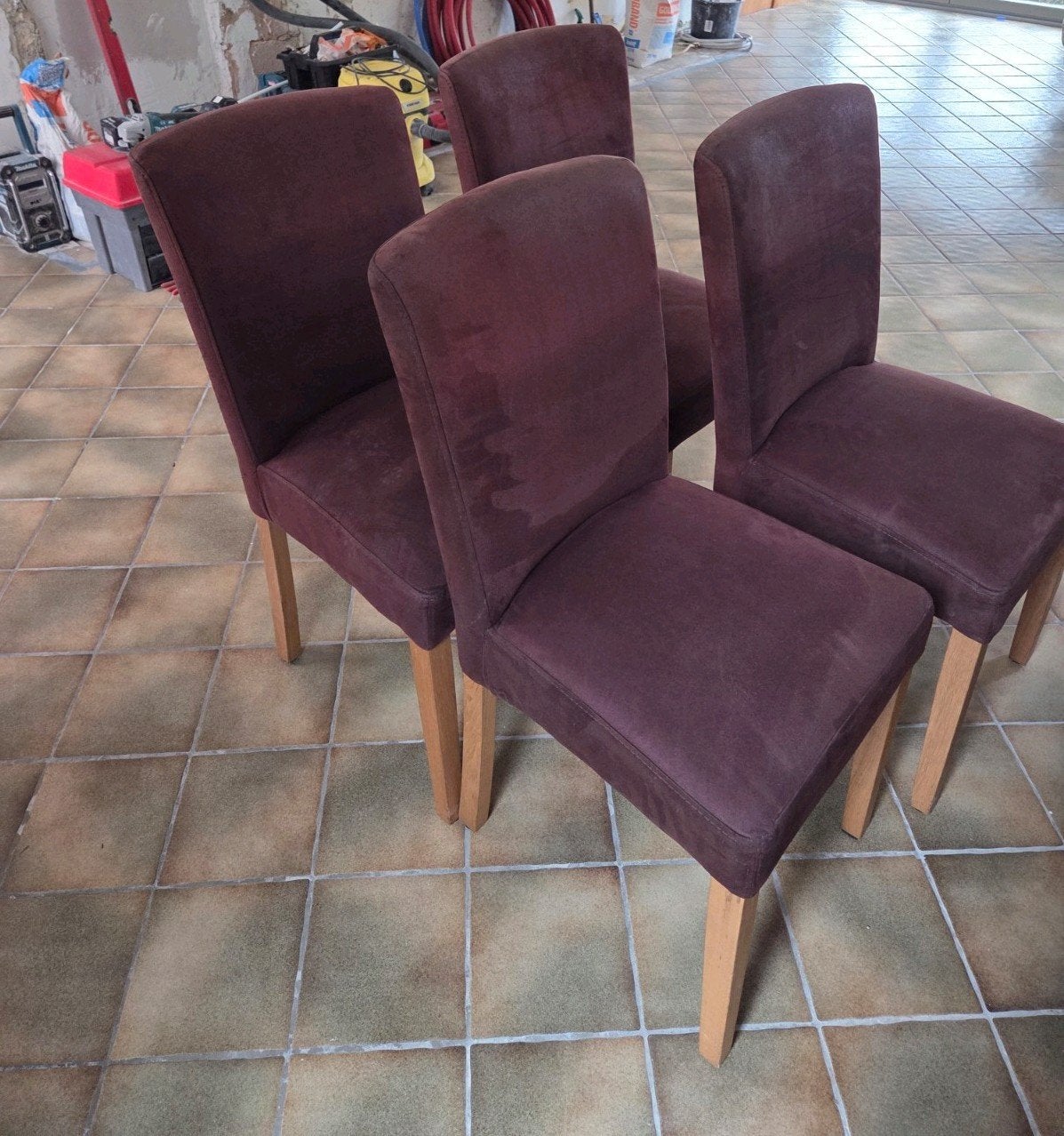 6 stoelen bruin  in goede staat, Huis en Inrichting, Stoelen, Ophalen, Bruin
