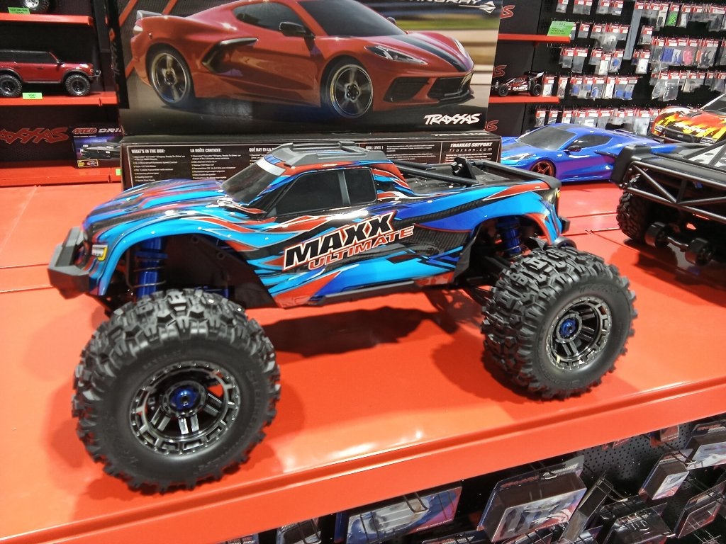 Traxxas Maxx 4 roues motrices Ultimate, bleu, Hobby & Loisirs créatifs, Neuf, Voiture off road, Enlèvement, Électro