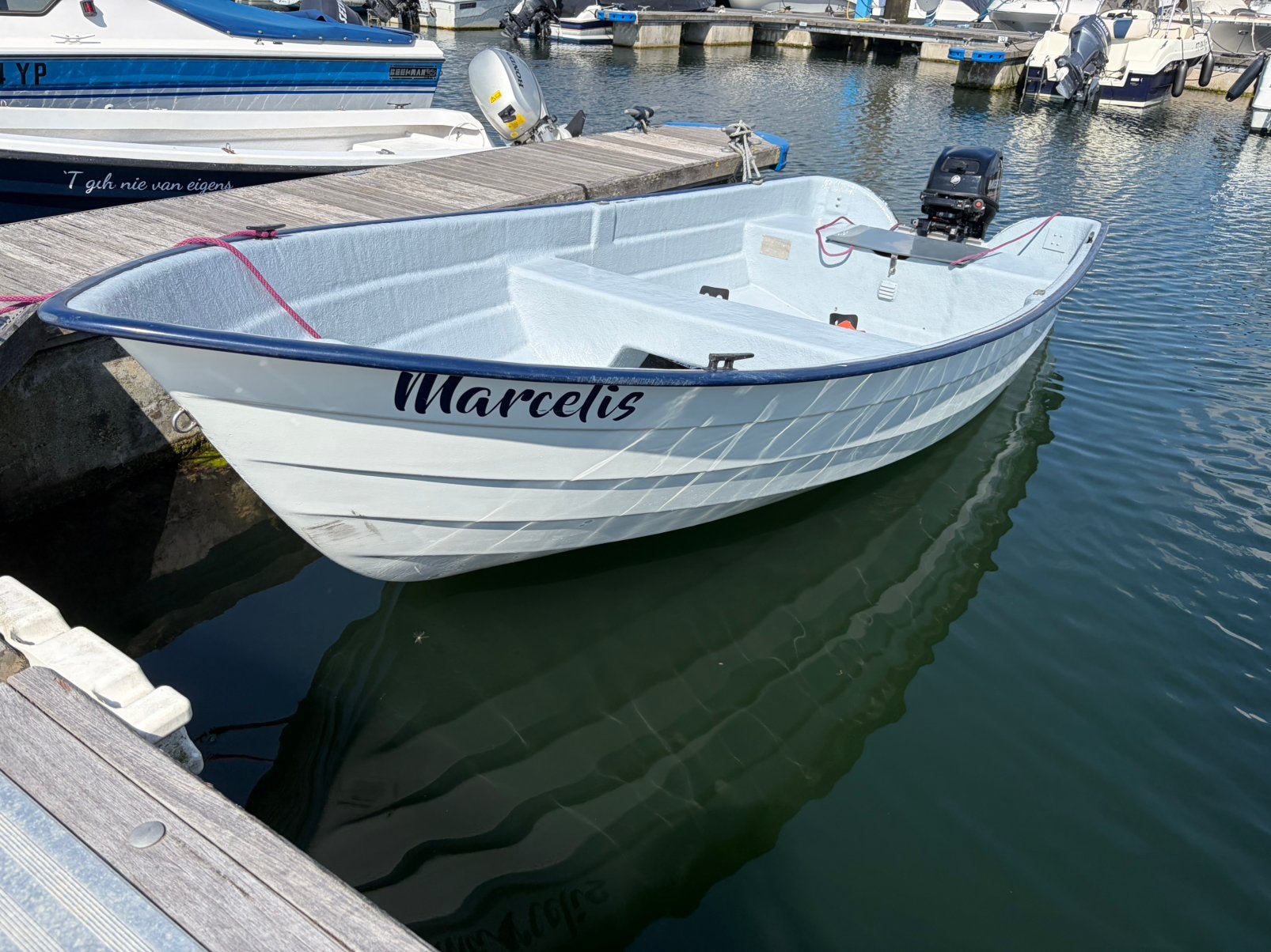 Bootje met 15 pk, Watersport en Boten, Ophalen, Zo goed als nieuw, Buitenboordmotor