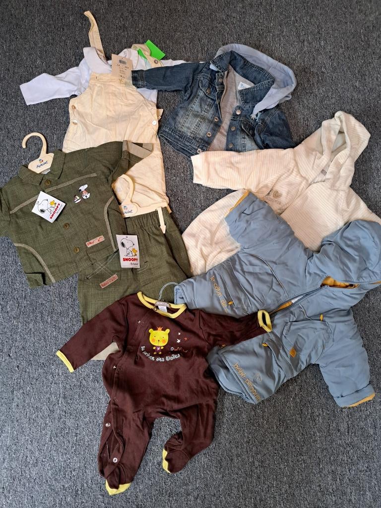 Lot de 8 vêtements garçons de 3 mois - 60cm, Enlèvement