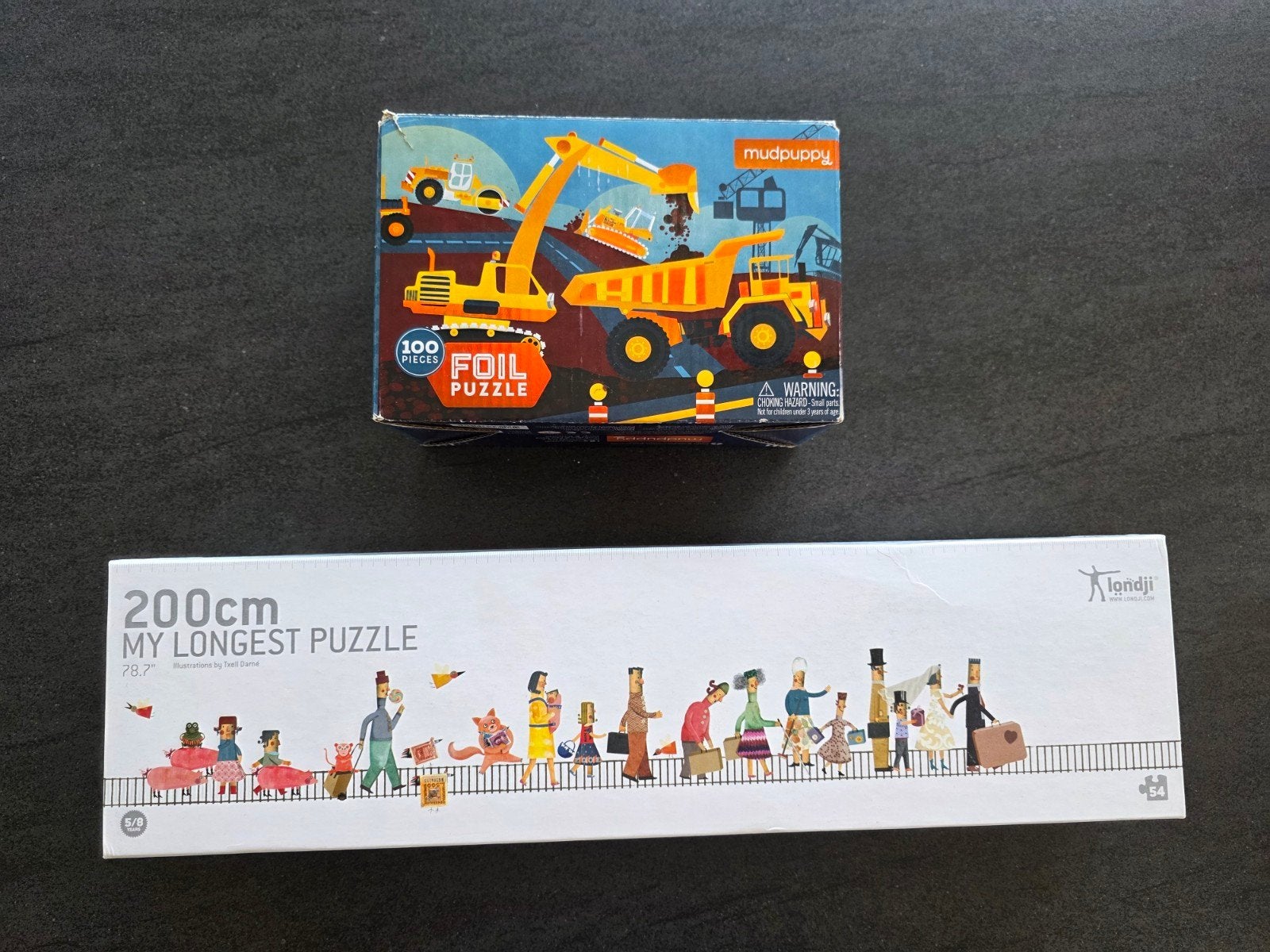 Londji my longest puzzle + Mudpuppy Foil puzzel, Kinderen en Baby's, Ophalen, Meer dan 50 stukjes, Zo goed als nieuw, 4 tot 6 jaar