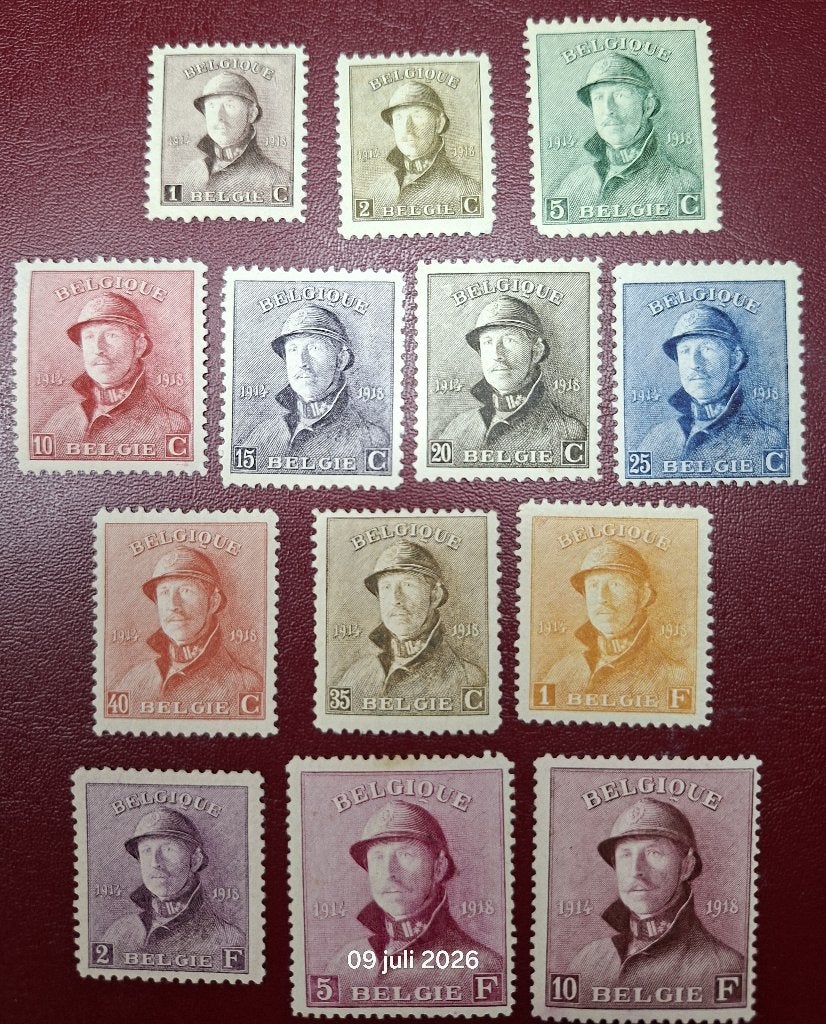 1919 - OBP 165/178* Koning Albert I - Cote 950,00€, Postzegels en Munten, Ophalen of Verzenden, Zonder stempel, Postfris, Postfris