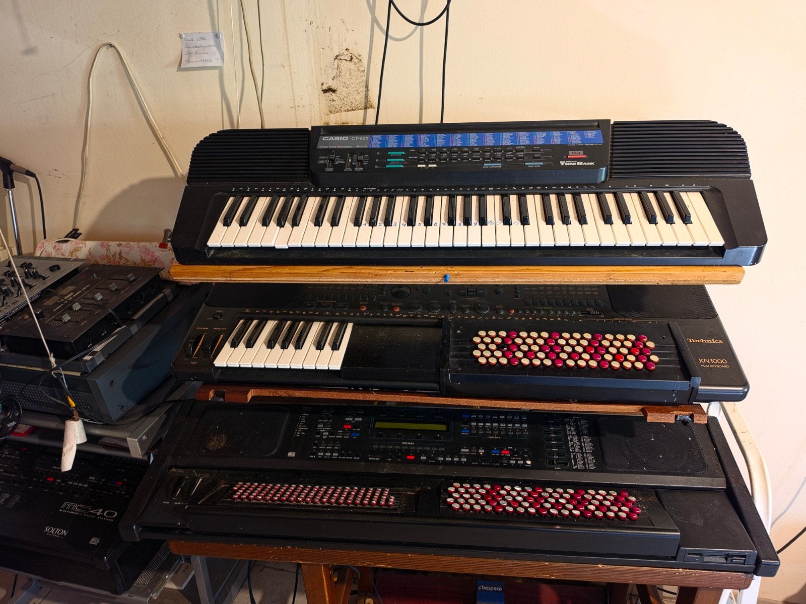 Vintage keyboards Casio, Technics & Solton knoppenkeyboards, Muziek en Instrumenten, Ophalen