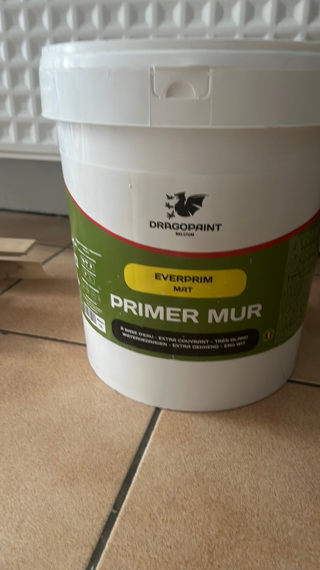 Primer mur MAT, Bricolage & Construction, Enlèvement, Comme neuf, Blanc