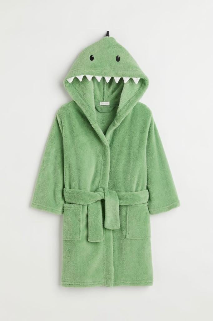 H&M kinderbadjas dino groen maat 122/128, Garçon ou Fille, Enlèvement ou Envoi, Autres types, H&M