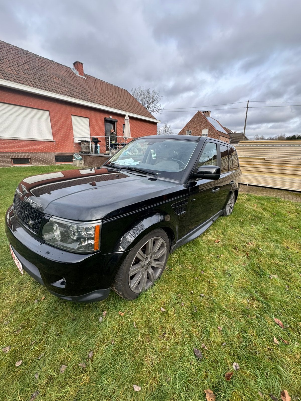 Range rover sport met motorschade, Auto's, Automaat, Euro 5, Zwart, Leder