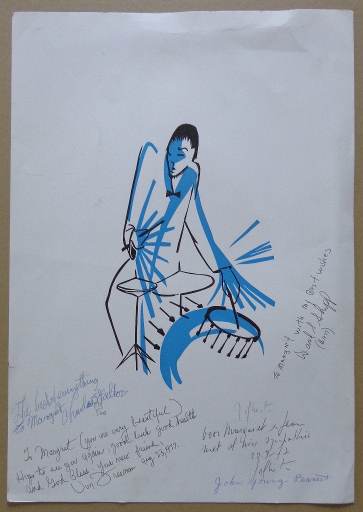 JEF WAUTERS / MUZIKANT / KLEURLITHO / 50x35cm / SIG, Gelimiteerde oplage, Ophalen of Verzenden, Portret en Figuren, Lithografie