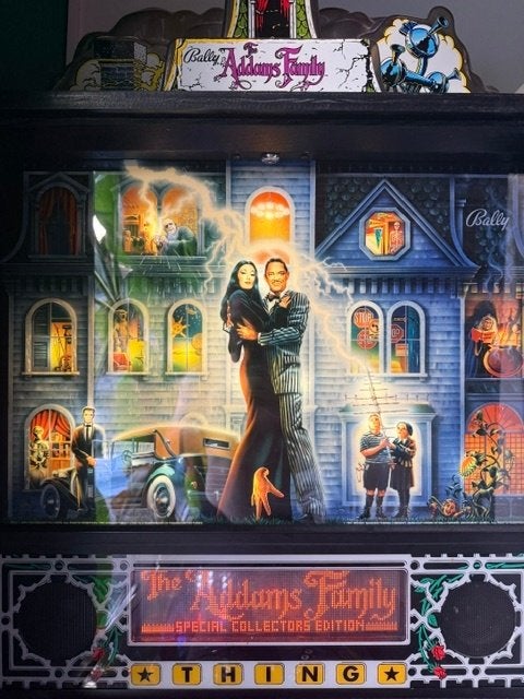 flipperkast "The Addams Family", Collections, Machines | Flipper (jeu), Utilisé, Imprimante matricielle, Bally, Enlèvement
