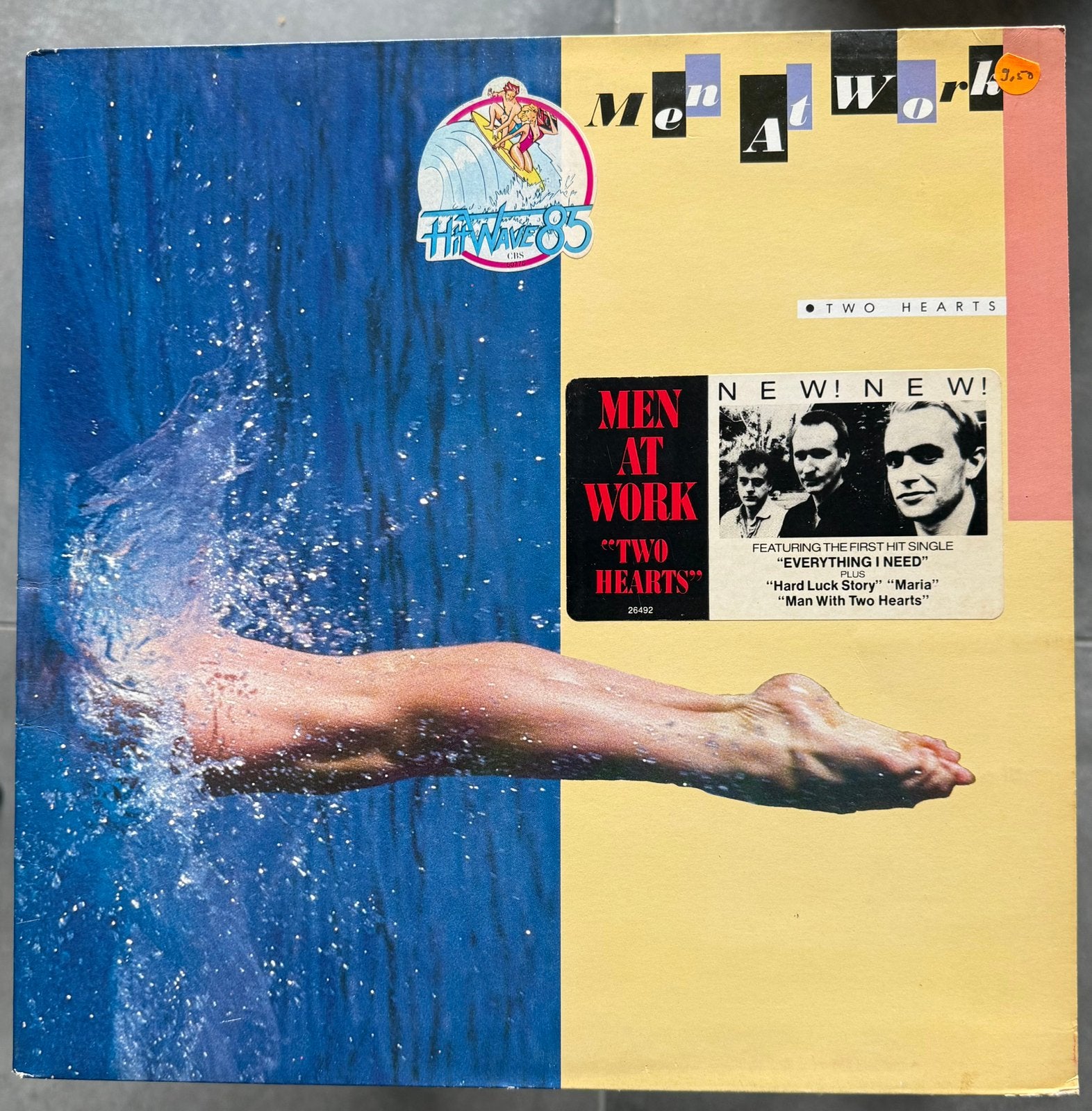 LP Men at Work - Two hearts, CD & DVD, Vinyles | Rock, Enlèvement ou Envoi, Utilisé, 12 pouces, Pop rock