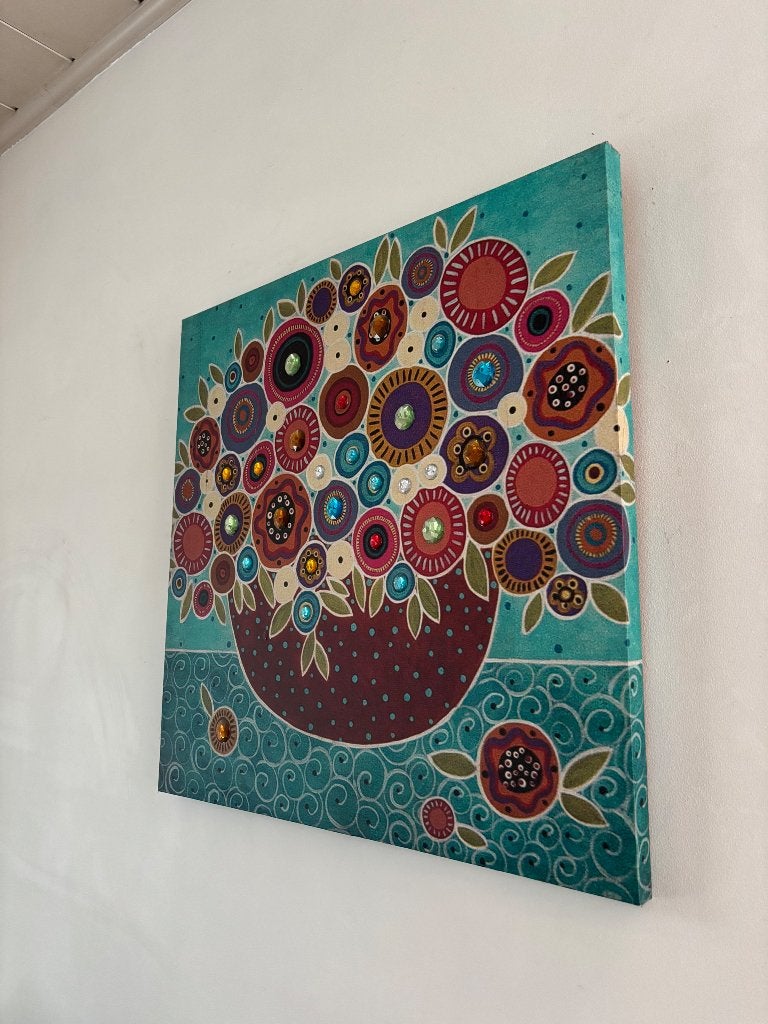 Bloemenkader met diamanten, Ophalen