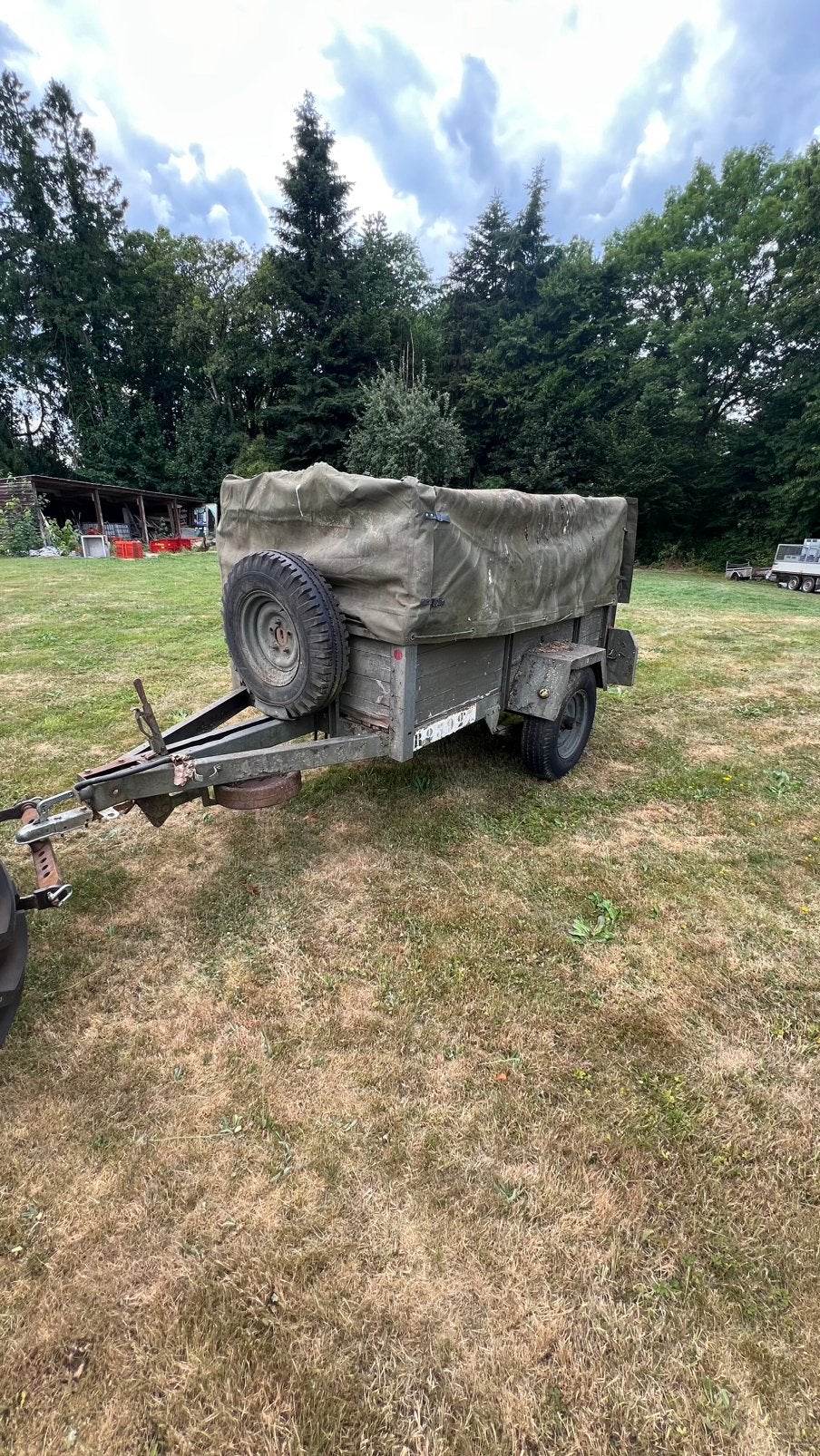 Remorque militaire bâchée 1T / prix négociable bien entendu, Autos : Divers, Remorques, Enlèvement, Utilisé