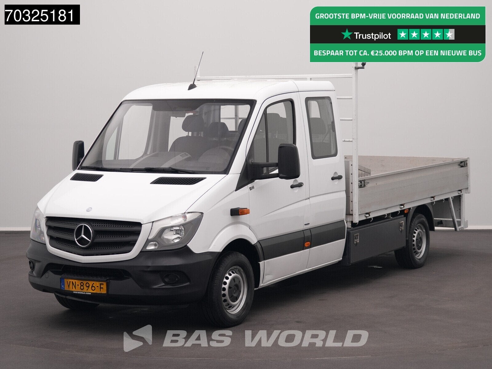 Mercedes Sprinter 413 CDI Euro6 Dubbel Cabine Open Laadbak T, Achat, Euro 6, Entreprise, Boîte manuelle