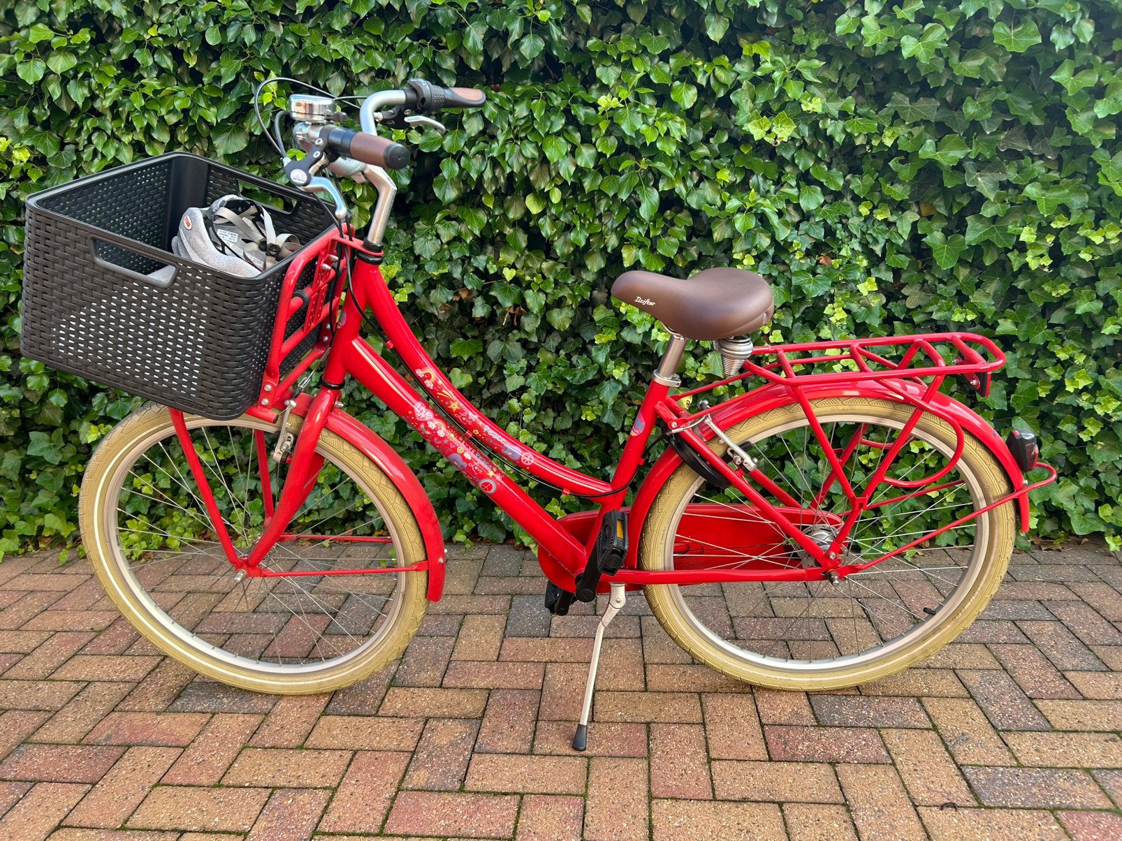Meisjes fiets thema LOVE AND PEACE 26” groot in nieuwe staat, Ophalen, Zo goed als nieuw, Versnellingen