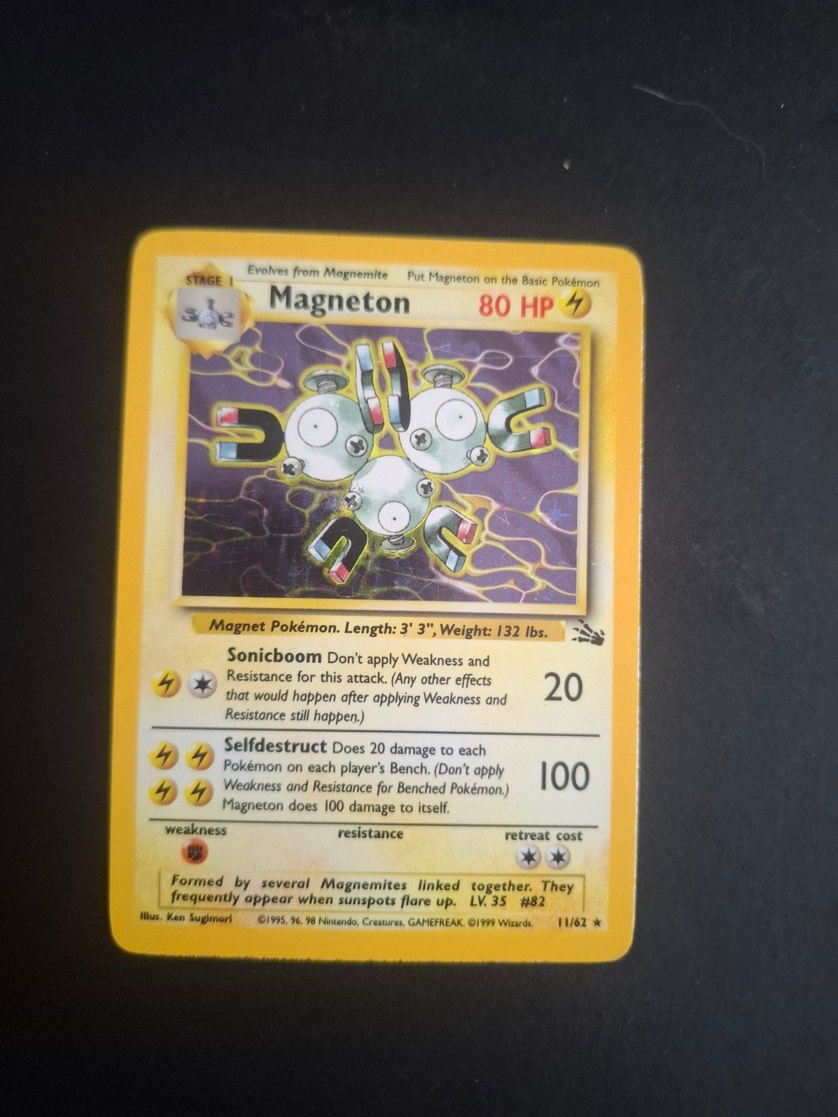 Pokémon Magneton 11/62 Fossil Set Holo Rare 1999, Ophalen of Verzenden