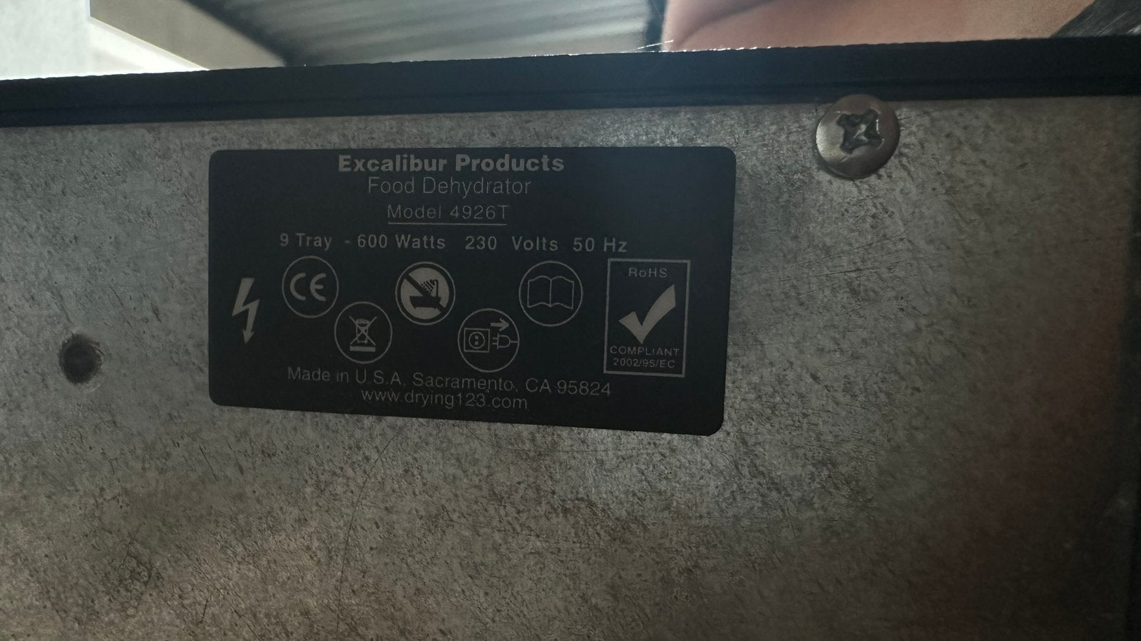 Excalibur Voedseldroger / Food Dehydrator – Model 4926T, Enlèvement, Neuf, sans emballage, Autres types