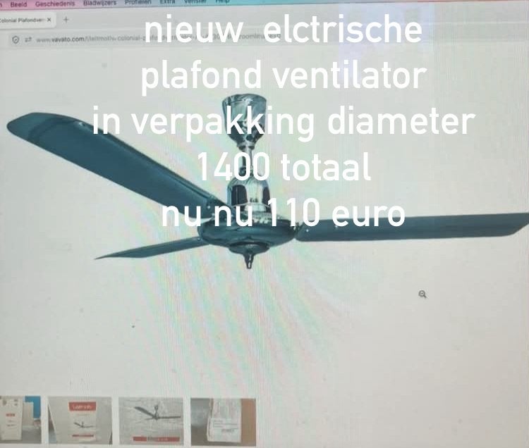 plafond ventilator nieuw new, Ophalen of Verzenden, Zo goed als nieuw