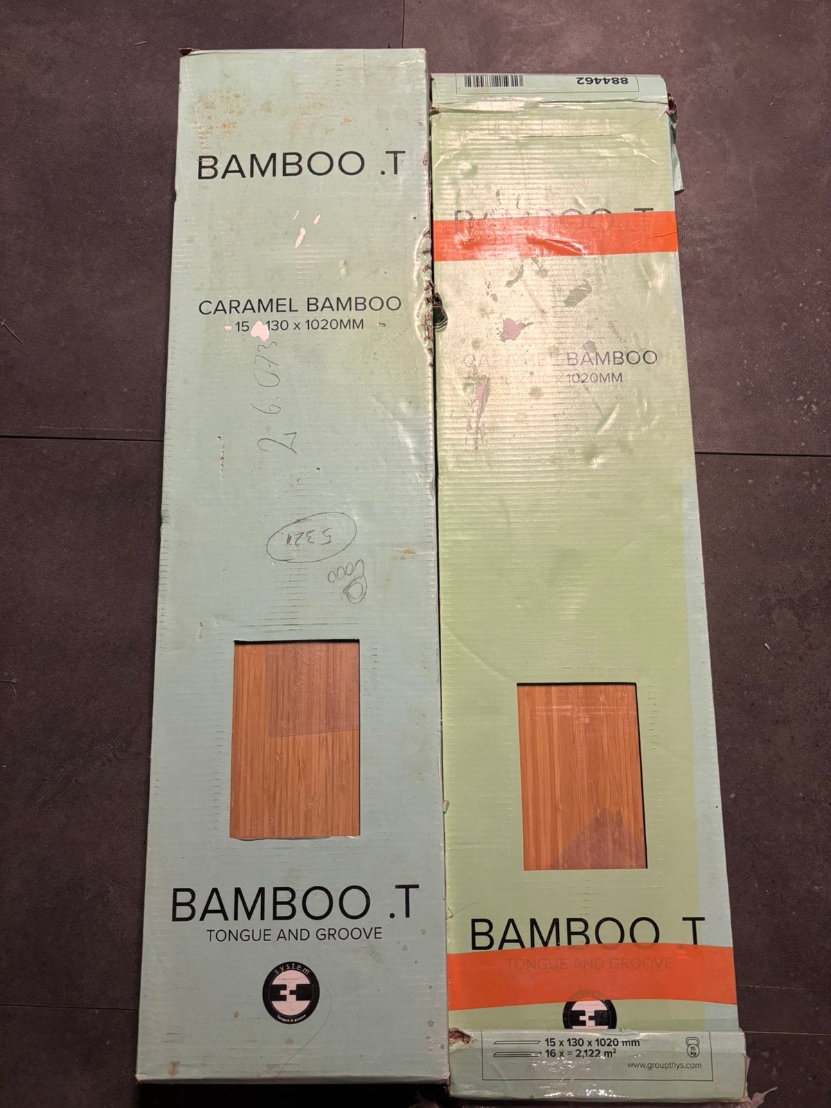 Parquet bambou caramel massif, 2,9m2, Bricolage & Construction, Enlèvement, Comme neuf, Parquet
