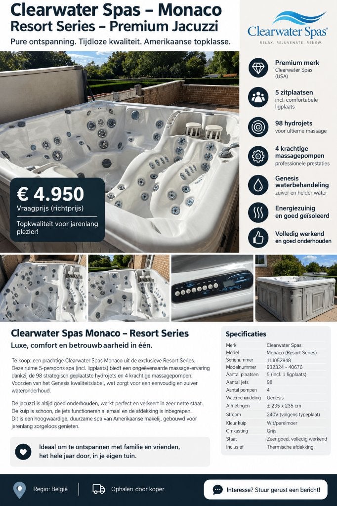 Jacuzzi, Ophalen, Zo goed als nieuw, Afdekzeil, Inbouw