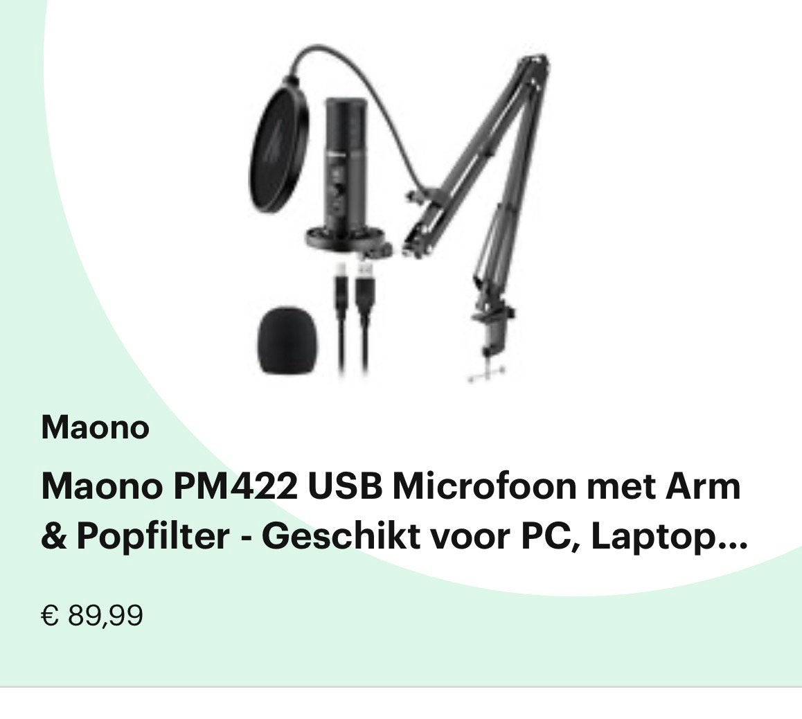 Maono PM422 USB Microfoon + Arm + Popfilter – Complete Set, Musique & Instruments, Microphones, Enlèvement, Comme neuf