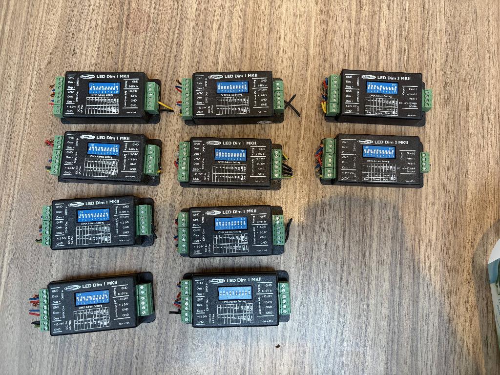 10x DMX LEDstrip dimmers, Ophalen of Verzenden, Gebruikt, Licht, Kleur