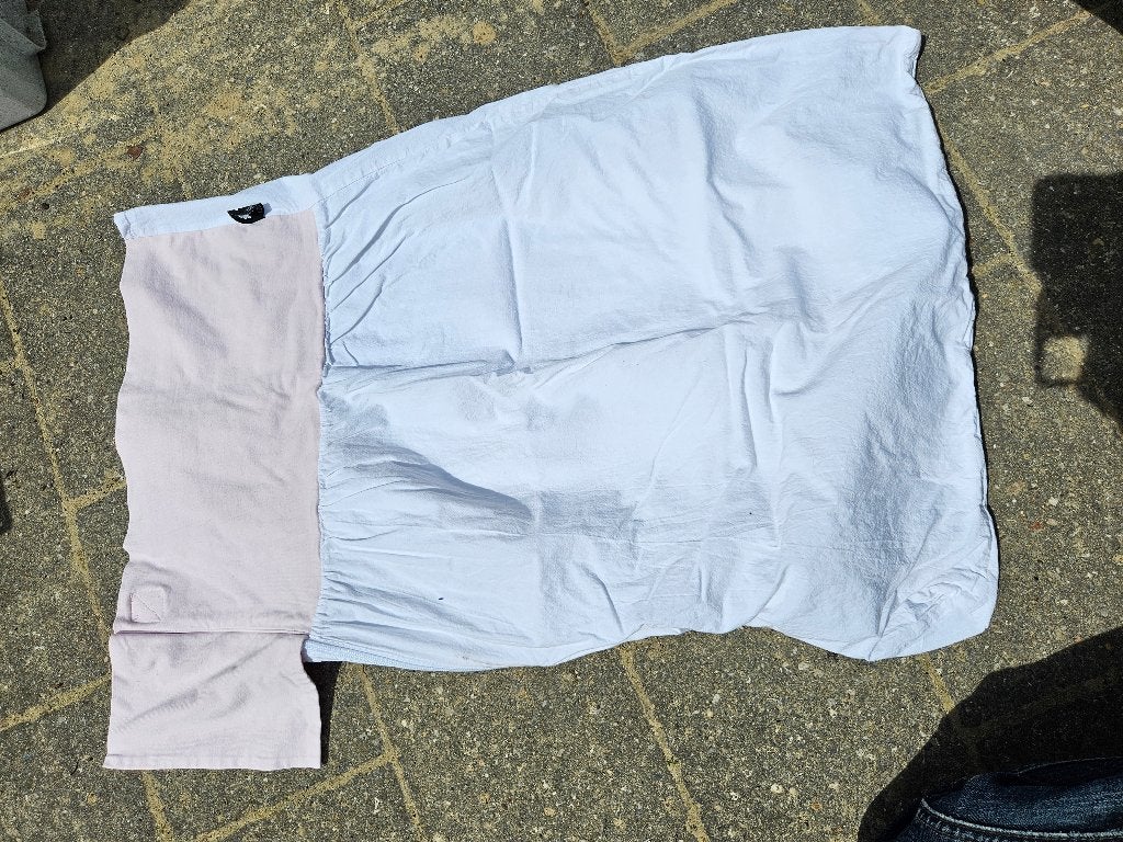 Drap-lange/emmaillotage blanc et rose, Enlèvement, Rose
