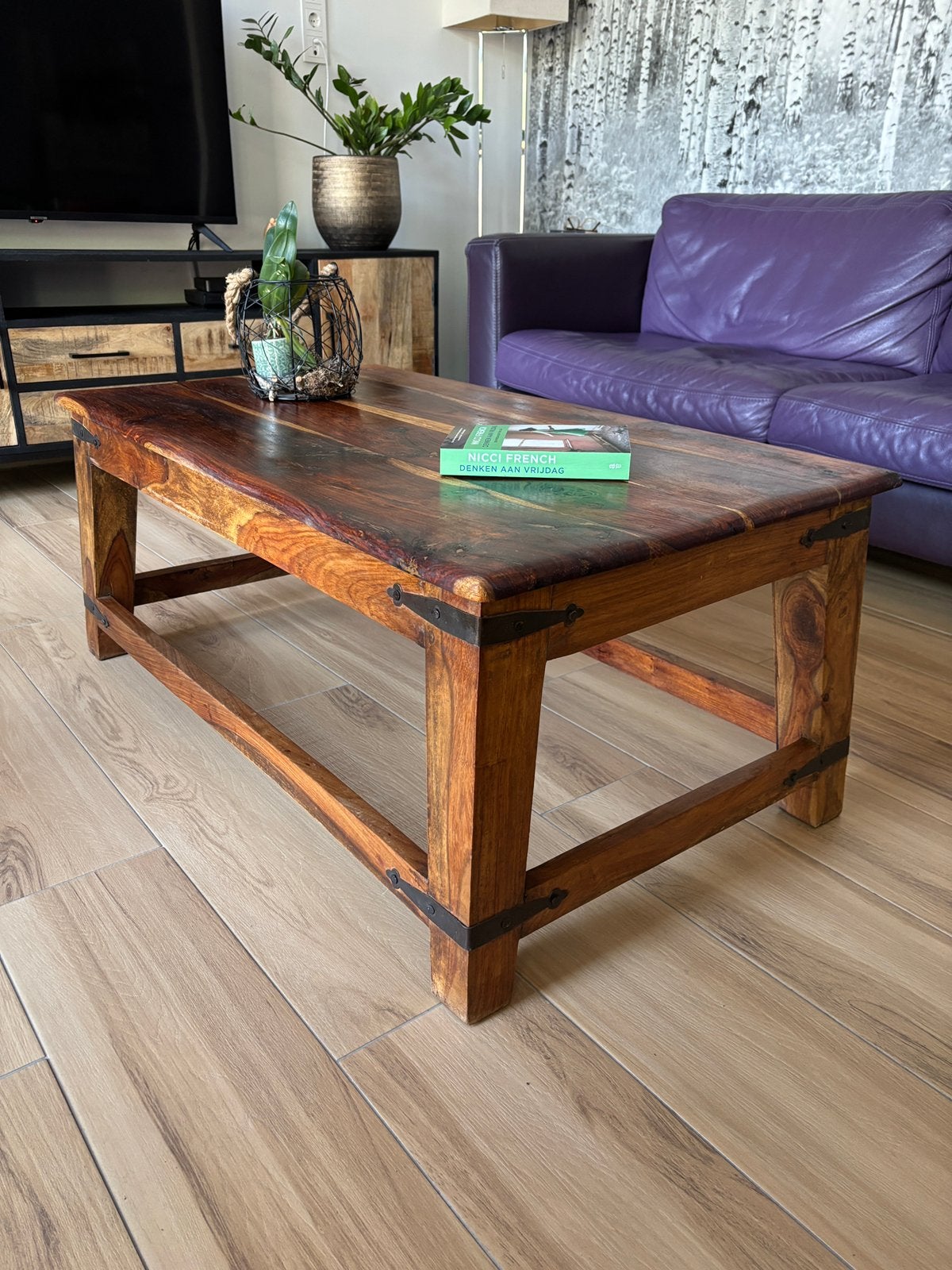 Belle table basse en bois, Maison & Meubles, Tables | Tables de salon, Comme neuf, Enlèvement